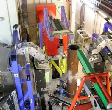Figure 13. Determination of residual stresses in the as-welded pipe spool at ISIS laboratory