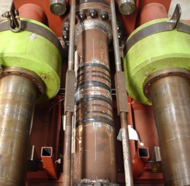 Figure 14. Pipe spool under test at TWI