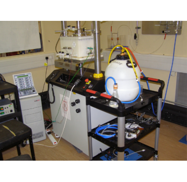 Figure 13. TWI facilities used for the FCGR testing of armour wire