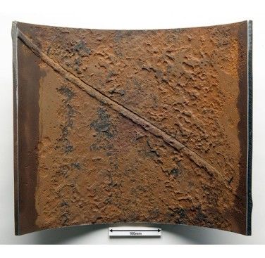 Figure 3. Detail of internal corrosion in cutaway of KOC pipeline sample
