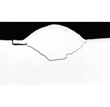 Figure 7. Underbead SSC in 25mm wall pipe –HAZ hardness 348HV