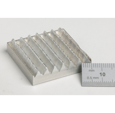 Figure 2. Ridge features on 6mm Al6082-T6 substrate