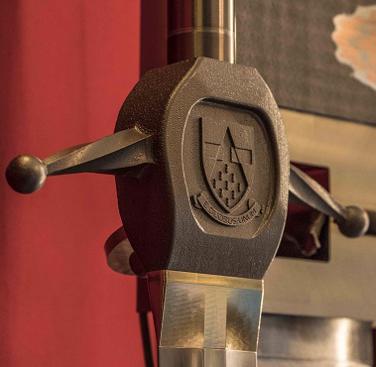 The Welding Institute-branded sword guard