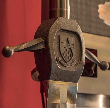 The Welding Institute-branded sword guard