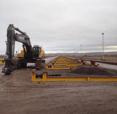 Pipe on site, on which the laser welding work was carried out.