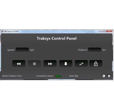 Figure 1: The application used to control the TrakSys inspection cart