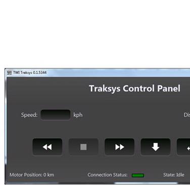 Figure 1: The application used to control the TrakSys inspection cart