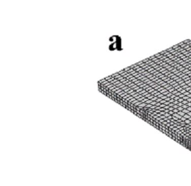 Figure 1. a) Initial weld model, b) test specimen model following cutting