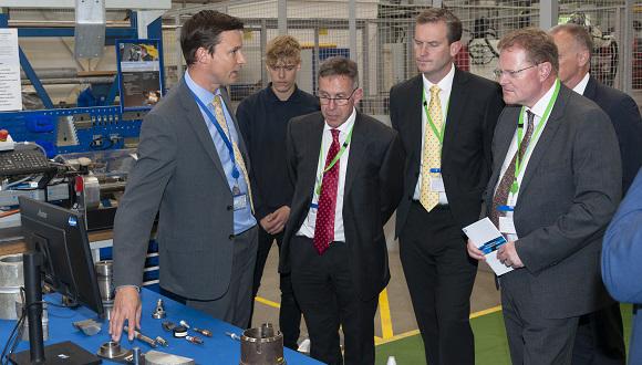 The BAE delegation took a tour of the TWI facilities