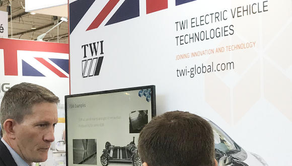 Chris Otter at the TWI stand