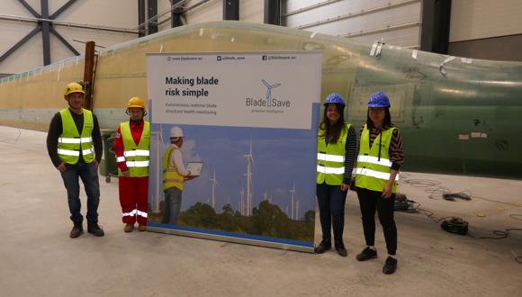 BladeSave project partners implementing the full-scale testing at Blaest, Denmark