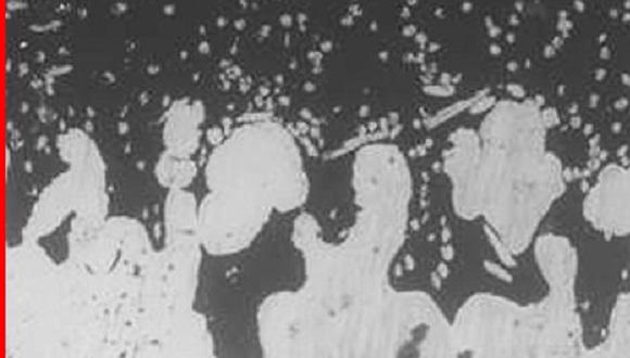 Cross-section of jointed area of metal/plastics joining part
