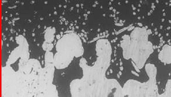 Cross-section of jointed area of metal/plastics joining part
