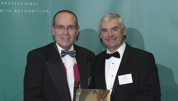 Last year's winner, Phil Wallace (right) with The Welding Institute President, Dave Holmes (left)