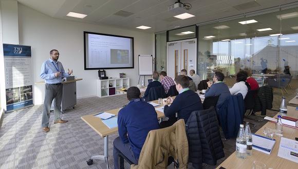 Matthew Haslett addresses the course attendees