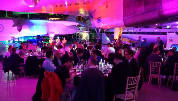 Attendees were also treated to dinner under the wing of Concorde at the Imperial War Museum, Duxford