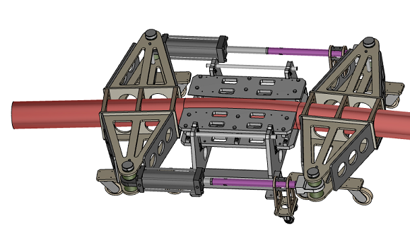 Figure 1. TWI’s pre-straining rig design