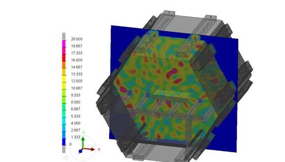 Simulation of microwave field distribution
