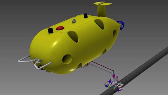 Kawasaki underwater inspection AUV prototype concept.