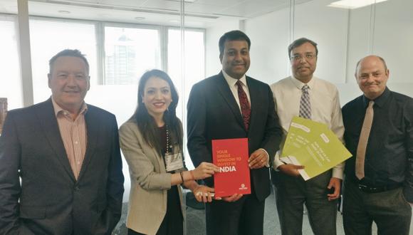 TWI's Chris Wiseman (far right) at an Invest in India event