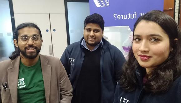L-R: Muhammad, Vishal and Aamna