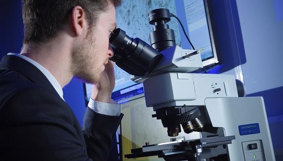 Metallographic examination equipment (high power light microscope), with large display capability, and the option to share via web chat