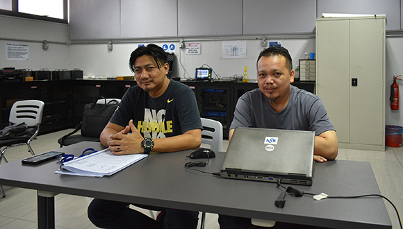 Huzairie and Sharifuddin at TWI's Training Centre in Kuala Lumpur