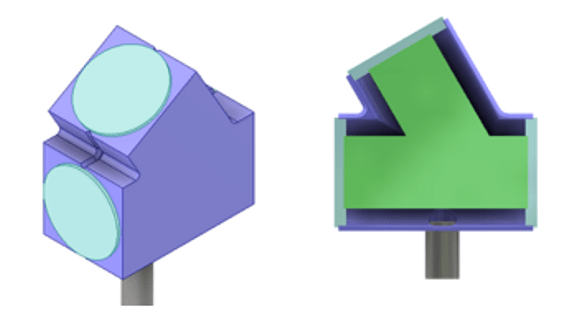 Figure 5. 3D CAD drawing of the designed capsule