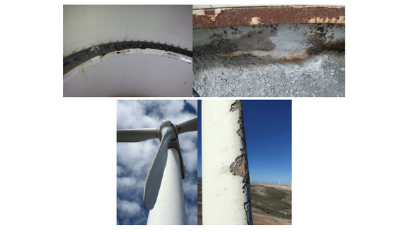 Figure 1. Damaged wind turbine components