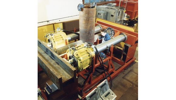 Test rig designed by Phil to carry out fatigue testing on a biaxial tubular joint 