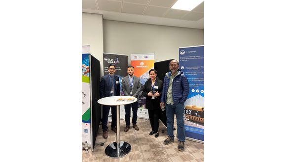 Sadiq (Brunel University London), Faisel (TWI), Heidi (TWI; event chair) and Ashadul (TVS) representing IMPHORAA at the R4i event
