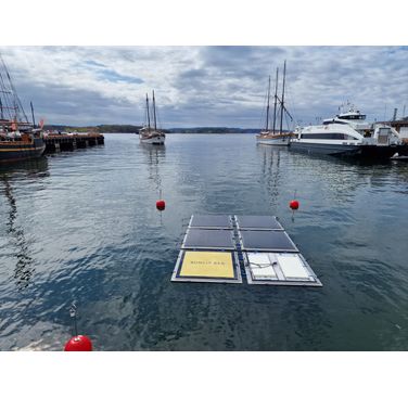 Figure 6. Serially connected floating solar panels