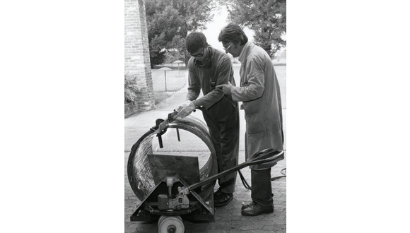 John (left) with Tibor Szluha (right) 