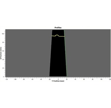 Figure 3. Recorded weld bead dimensions as seen on screen using iCube Servo robot software