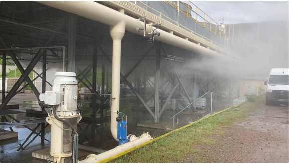 Figure: Fogging system at Insheim site in operation