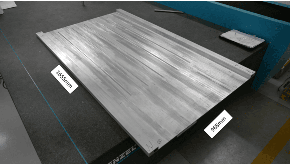Figure 1. Friction stir welded battery tray floor produced by TWI