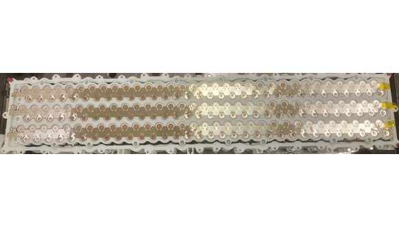 Figure 2. Example prototype battery module, laser welded by TWI