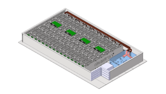 Figure 4. Incorporation of the prototype modules in to the prototype battery pack (Courtesy of Cleantron)