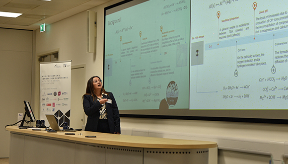 PhD Student Adriana Castro-Vargas presenting at the NSIRC Research & Innovation Conference in June 2023. Photo: TWI Ltd / NSIRC