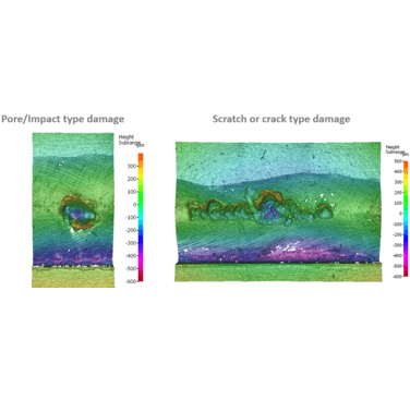 Figure 4. Scratch or crack type damage