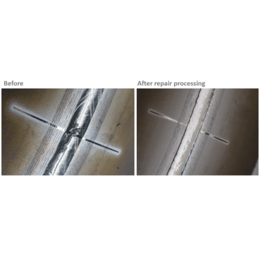 Figure 5a. Before weld processing
Figure 5b. After weld processing