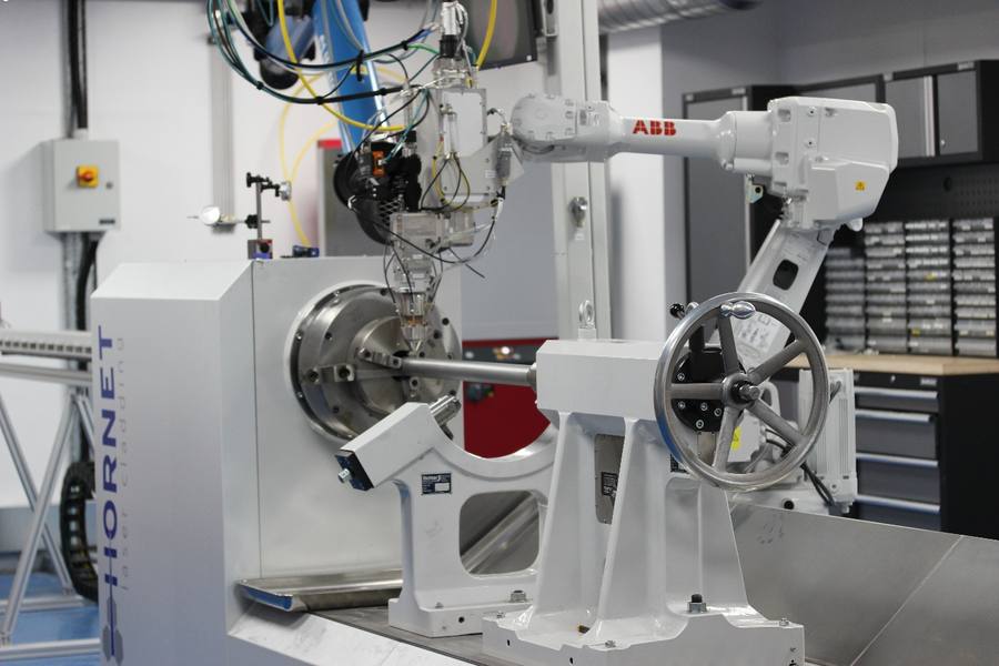 Hornet COMPASS laser cladding cell with ABB robot at TWI Technology Centre Yorkshire