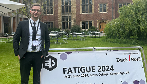 NSIRC Alumnus and TWI Project Leader Ali Alperen Bakır presented at Fatigue 2024. Photo: Ali Bakır 