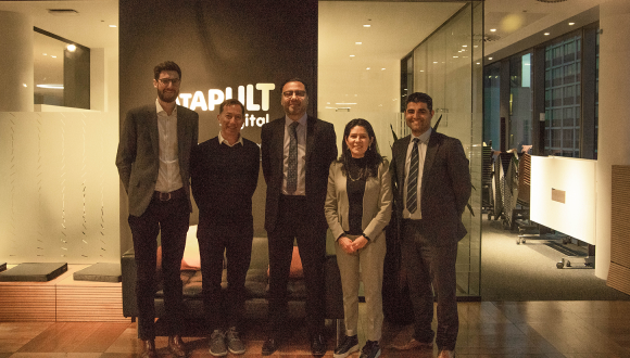 Left to right: Nick Wright, Head of Manufacturing Industries, Digital Catapult, Jeremy Silver, CEO, Digital Catapult, Aamir Khalid, Chief Executive, TWI, Geraldina Iraheta, Director of Business Development, Digital Catapult and Abbas Mohimi, Heading Public Funding, TWI.