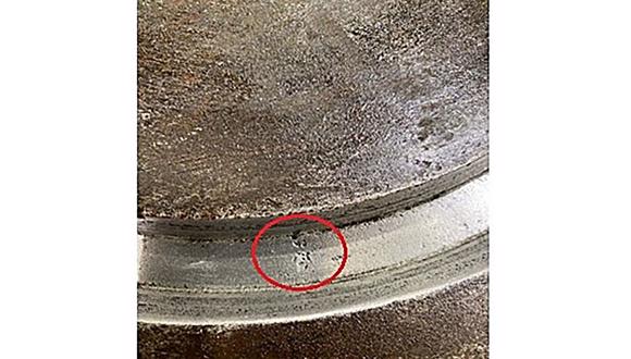 Figure 5 - General photo of external corrosion in the ring groove