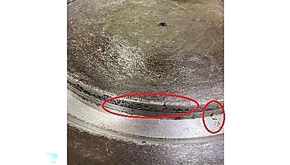 Figure 6 - General photo of external corrosion in the ring groove