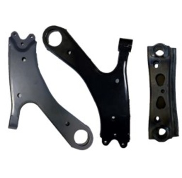 Figure 3. The proposed metallic chassis components by Gestamp that will be strengthened with thermoplastic composite patches using the PCM joining method.