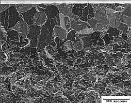 Fig.5. Fracture surface of the crack in girth-welded pipe GW1