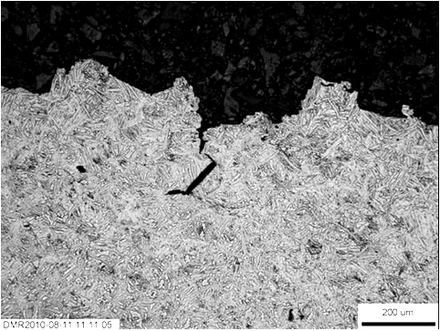 6a) Weld A (Specimen W01-03, 31ppm hydrogen) 