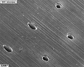 Fig.6. Holes created using Surfi-Sculpt, showing the absence of burrs